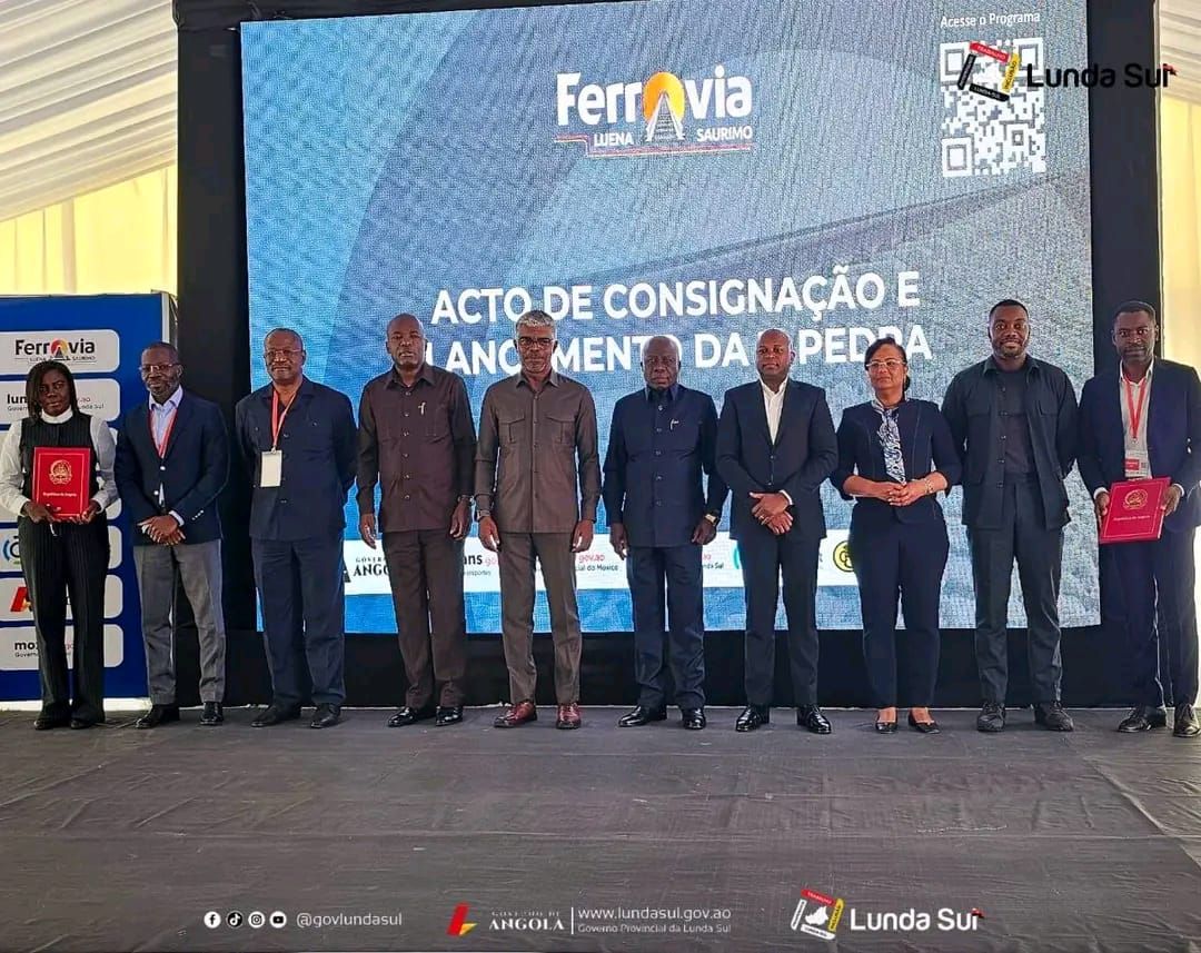 MINISTRA DO AMBIENTE PARTICIPA DO ACTO DE CONSEGNAÇÃO DO CAMINHO DE FERRO NA LUNDA SUL.